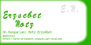 erzsebet motz business card